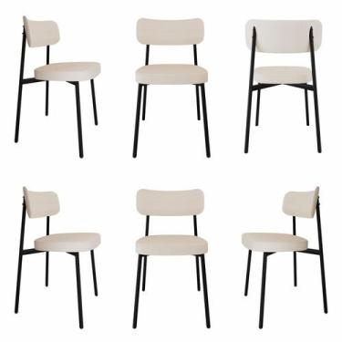 Imagem de Cadeira Fixa com 4 Pés 50 X 44,7 X 83,8 Cm com 6 Unidades Alloa - Meta