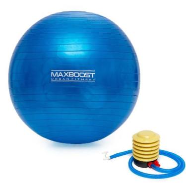 Imagem de Bola Suiça MaxBoost 55cm Pilates Com Bomba Yoga Abdominais 200KG, U