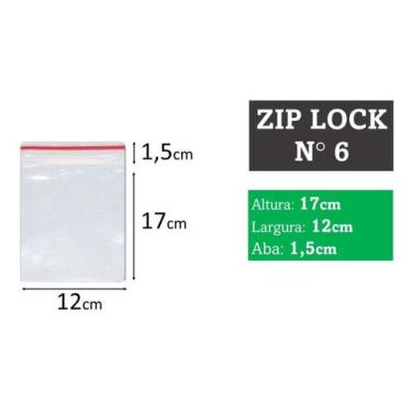 Imagem de 100 Sacos Saquinho Zip Lock Hermético 12x17 Plastico Zip - SACO PLASTI