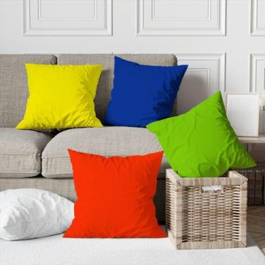Imagem de Kit 4 Capas De Almofadas Decorativas Color Block Verão - Core Decore