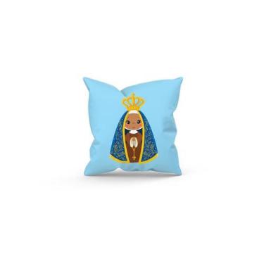 Imagem de Almofada Decorativa Cheia c/ Zíper 25x25 Nossa Senhora Aparecida - Del
