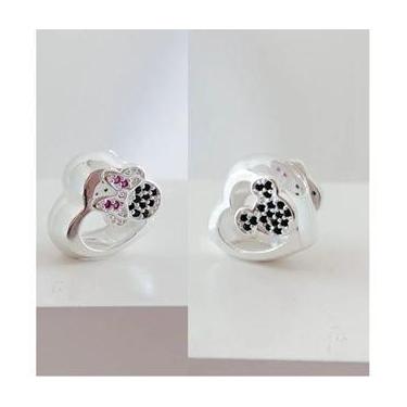 Imagem de Pingentes Berloque Mickey Disney Prata 925 Legitima, Berloque Casal de