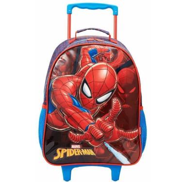 Imagem de Mochila Escolar Homem Aranha Rodinha Tam G Infantil Xeryus