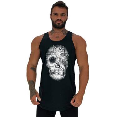Imagem de Regata Longline Estampada Masculina MXD Conceito Caveira Florestal, Pr