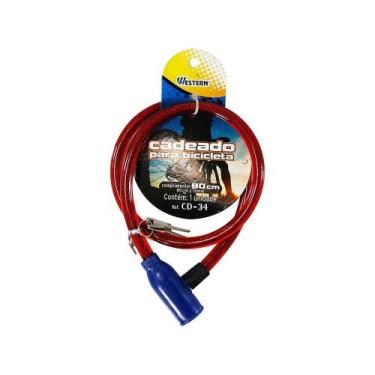 Imagem de Cadeado para Bicicleta com Chave Western, Colorido