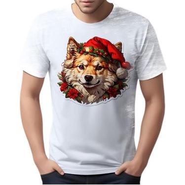 Imagem de Camiseta Camisa Tshirt Natal Festa Cachorro Samoieda Neve - Enjoy Shop