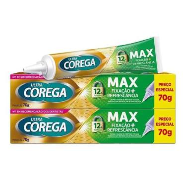 Imagem de Kit 2 Creme Fixador Ultra Corega Creme Sabor Menta 68g