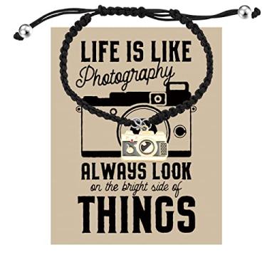 Imagem de Lywjyb Birdgot Life Is Like Pulseira Fotográfica Presente para Câmera Fotógrafo Presente Hotografia Amante Presente para Filha, Large, Metal, na unknow