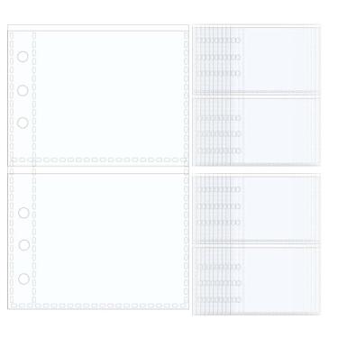 Imagem de Mogoostry Protetores de folha A6 para fichário de 6 anéis, 20 folhas protetoras de plástico para álbum de fotos, 2 protetores de bolso