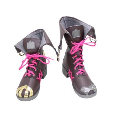 Imagem de COSGOGO New Anime LOL Sapatos Cosplay para Arcane Jinx Botas Curtas Mulher Homem Sapatos de Dia das Bruxas, Multi, 38