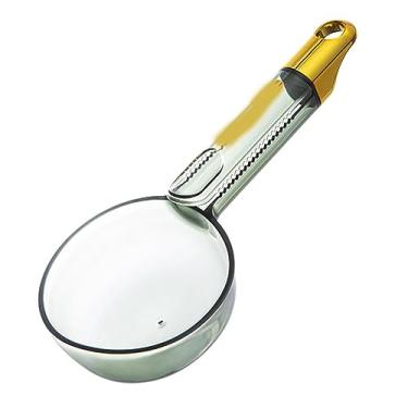 Imagem de Colher de Porção de Arroz, Design de Clipe de Colher de Copo de Arroz Conjunto de Colheres de Cozinha de 180ML Colheres de Plástico Copo Medidor de Arroz Com Alça Longa para