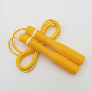 Imagem de Corda de pular para crianças – leve, ajustável, sem emaranhados, cordas de pular longas para cardio, boxe, crossfit para meninos e meninas de 6 a 10 anos (amarelo pop infantil)