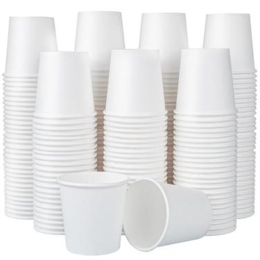 Imagem de Copos de Papel Descartáveis SIUQ - Pacote com 600 Unidades - Brancos