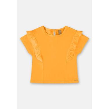 Imagem de Blusa Infantil Básica em Meia Malha Up Baby, Laranja, 10