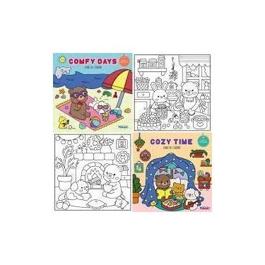 Imagem de Bobbie Goods Livro De Colorir Cozy Time Tiktok Coloring Book Cute & Co