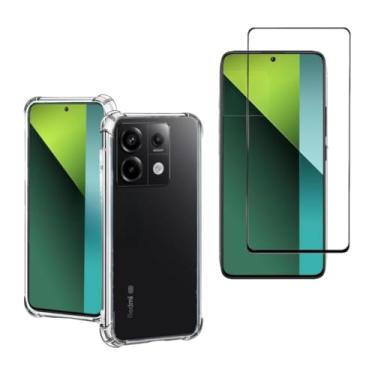 Imagem de Kit Capa Capinha + Película 3D para Redmi Note 13 Pro 5G| Anti-Impacto | Transparente | Proteção Total | Case Air Anti Impacto Transparente + Película De Vidro Temperado 3d Resistente