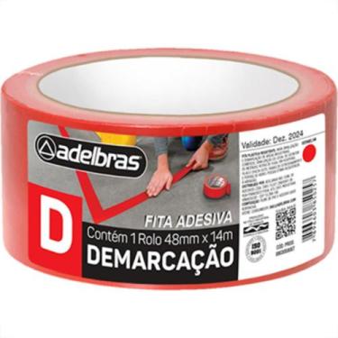 Imagem de Fita Ades Demarcacao Adelbr Vermelho 48Mmx14M - ADELBRAS
