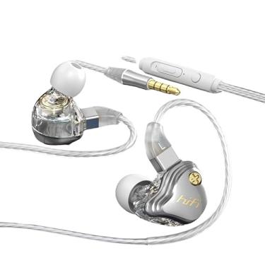 Imagem de Fones de ouvido de fone de ouvido de arame de 3,5 mm com fones de ouvido com fones de ouvido cancelando os fones de ouvido estéreo esportivo de graves,3.5mm,White