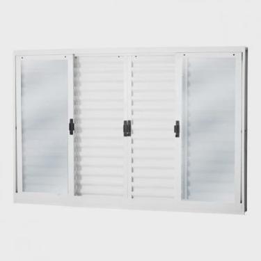 Imagem de Janela de Aço Veneziana de Correr 120x150cm 6 Folhas Minas Sul