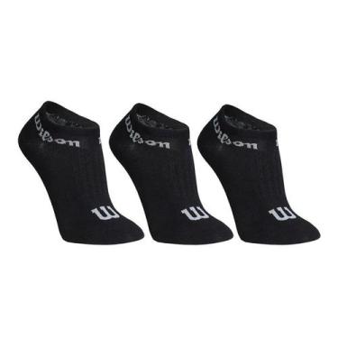 Imagem de Meia Wilson Cano Invisível Preta ou Branca - 03 Pares - Babolat, Preto