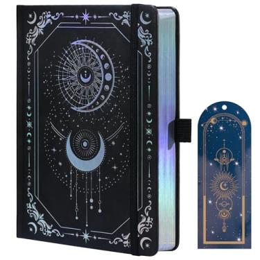 Imagem de TIEFOSSI Bullet Dot Journal, 160 gsm 190 páginas numeradas, diário para trabalhar e desenhar, A5 diário de couro de capa dura para escrever mulheres e homens