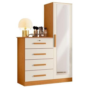 Imagem de Cômoda Belize Plus Com 1 Porta E 4 Gavetas Cinamomo-off White - Móveis Albatroz Cinamomo-off White