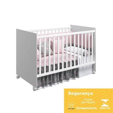 Imagem de Dormitório Infantil Lívia Guarda Roupa, Cômoda E Berço Mel Branco - Phoenix Baby Branco