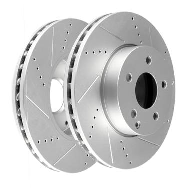 Imagem de SCITOO Kits de rotores de freio a disco 34424 Rotores de freio ventilados dianteiros aptos para Mercedes-Benz para C230 2008-2009, para Mercedes-Benz para C250 2010-2015, para Mercedes-Benz para C300