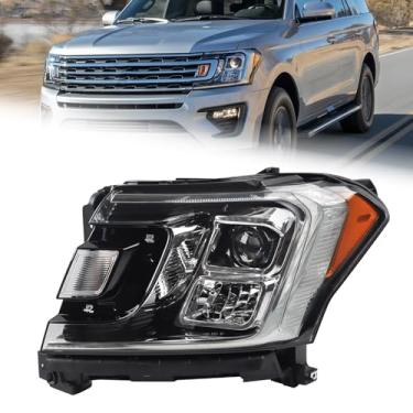 Imagem de KAMDKI Farol de halogênio LH adequado para Ford Expedition XLT 2018 2019 2020 2021 Conjunto de farol limitado lado esquerdo do motorista com lâmpadas FO2502370 JL1Z13008J