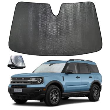 Imagem de ZOIBV Para-brisa para Ford Bronco Sport 2021-2025 - 5 camadas bolha dobrável janela frontal viseira acessórios - bloqueia calor e raios UV (serve apenas para Bronco Sport)