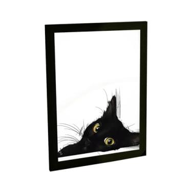 Imagem de Quadro Decorativo Garota Anime Ilustração Amarelo Kanji Decoração Poster Quarto Sala