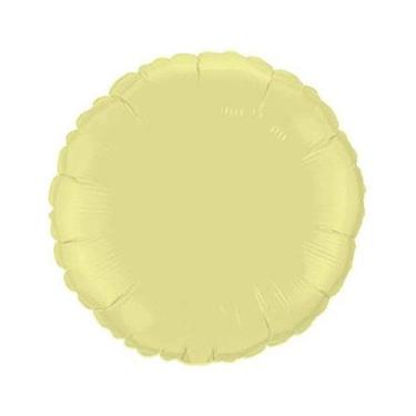 Imagem de Balão de Festa Metalizado 20" 50cm - Redondo Amarelo Baby - 01 Unidade