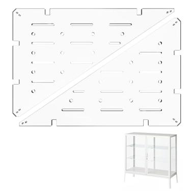 Imagem de LUVCOSY Prateleira De Acrílico Para Estufa Milsbo Curta - 8 Mm Espessura, Canto Transparente Plantas Compatível Com Armário Vidro Largo, Acessórios Triangular, Pacote 2