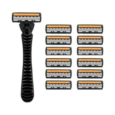 Imagem de Navalha De Segurança De Aço Inoxidável Premium, Saco De Barbear De 3 C