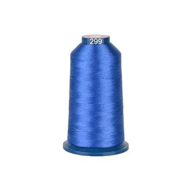 Imagem de RICHWORD Linha de bordado de poliéster 4000 m (4374Y) 40 WT para várias agulhas comerciais e máquina de bordar de agulha única azul 0299