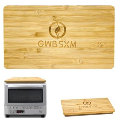 Imagem de GWBSXM Tábua de corte de bambu para forno torradeira Panasonic NB-G110P FlashXpress, 45 cm × 24 cm, acessórios de forno inteligente com pés de silicone antiderrapantes resistentes ao calor para forno
