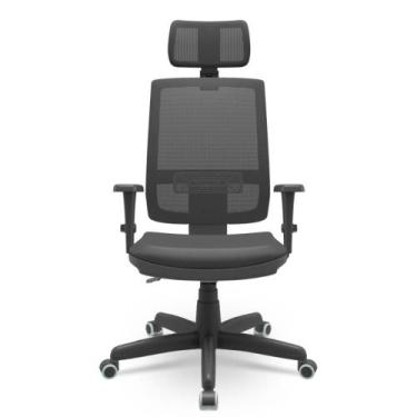 Imagem de Cadeira Escritório Brizza Nr17 Relax Apoio Cabeça Couro Eco - Plaxmeta