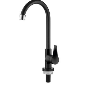 Imagem de Torneira Lavatório Bica Alta Preta Twist 1/4 De Volta