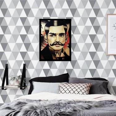 Imagem de Quadro Decorativo Homem Retrô Tatoo Style 34x23Cm