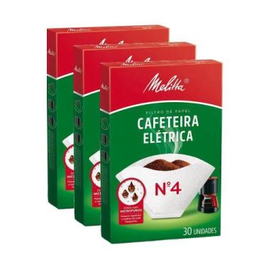 Imagem de Coador De Café De Papel Filtro Melitta N4 Kit 3, Coador de Café Melitt