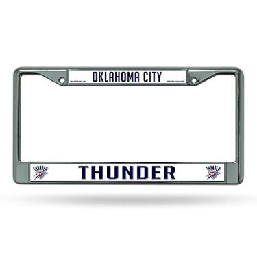 Imagem de Moldura de placa de licença cromada padrão NBA Oklahoma City Thunder