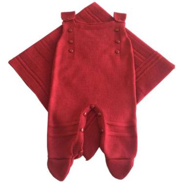 Imagem de Saída de Maternidade Jardineira 2 Peças - Kowak, Vermelho, RN