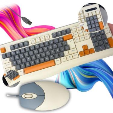 Imagem de Kit Teclado e mouse Com Fio ABNT2 Combo Teclado e Mouse com Fio Membra