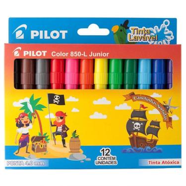 Imagem de Caneta hidrográfica Color 850 L JR com 12 cores Pilot