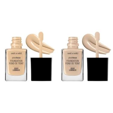 Imagem de Base wet n wild Photo Focus Dewy Soft Beige e Shell Ivory