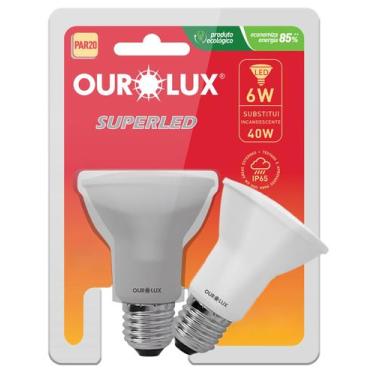Imagem de Lâmpada Par20 Ourolux Led 6w Base E27 Ip65 Bivolt Cor da Luz 6500k Bra