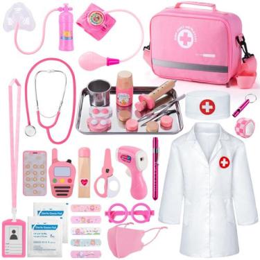 Imagem de Kit médico Sundaymot Doctor Kit para meninas com estetoscópio 34 unida