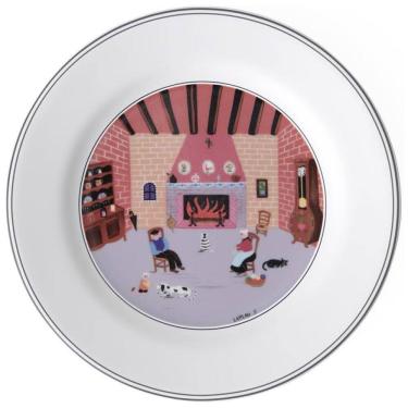 Imagem de Prato para Salada ou Aperitivo de 20 cm com Tema By The Fireside, Formato Redondo e Material de Porcelana, Villeroy Boch, Branco Colorido
