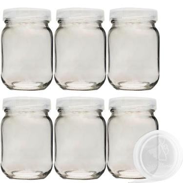 Imagem de Potes Vidro para Armazenar Leite Materno Vidro Liso 200ml 6UND