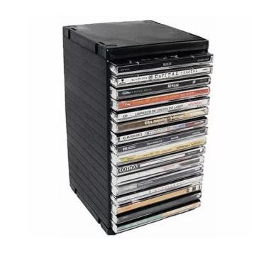 Imagem de Porta Cd - Rack Newness Capacidade 16 Cds - Preto